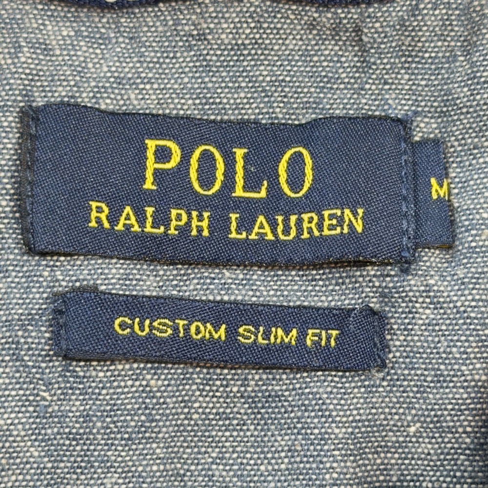 Polo Ralph Lauren Big Pony Polo Mens Medium Grey Good Custom Slim Fit Cotton - Picture 5 of 10